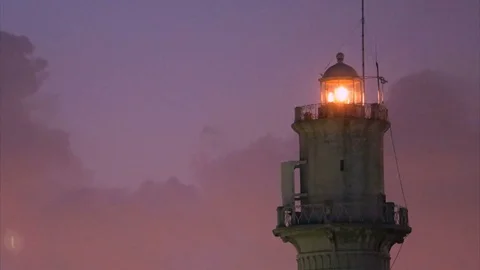 Time lapse video of lighthouse flashing Stock Footage 82184677