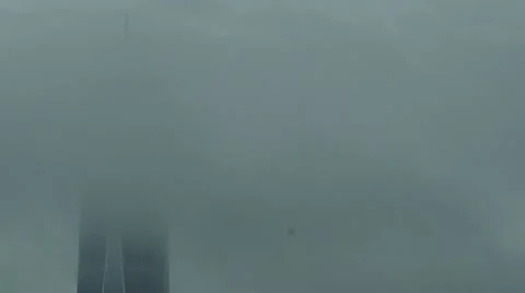 Time-lapse video of Low Clouds over the World Trade Center Stock Footage 64715944