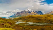 Time Lapse Video Of Mountain And Valley In Chilean Patagonia Stock Footage
