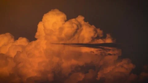Time lapse video of moving clouds, sunset color reflection Stock Footage 160930673