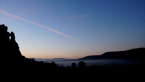 Time lapse video of natural phenomenon at dawn Stock Footage 82186972