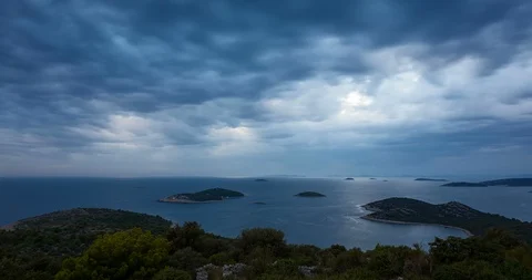 Time lapse video of nature and landscape at Adriatic Sea in Croatia Europe Video stock 116846621