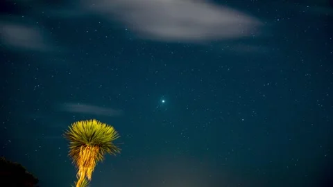 Time lapse video of the night sky with stars and clouds Stock Footage 162407833