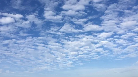 Time lapse video at noon, with the sky bright blue and white. Beautiful cloud mo Stock Footage 113066106