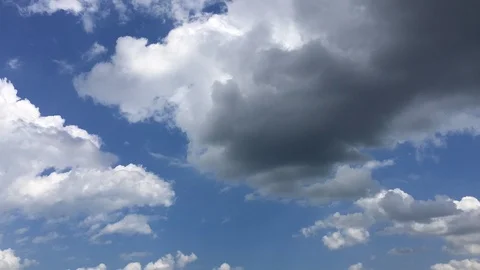 Time lapse video at noon, with the sky bright blue and white. Beautiful cloud mo Stock Footage 113066627
