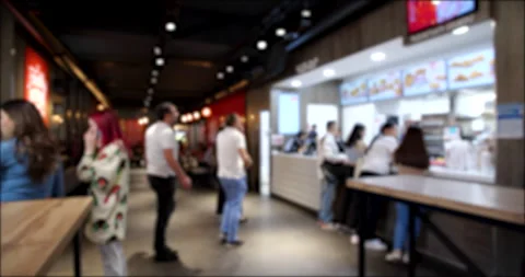 Time Lapse video of People Ordering from the Fast Food restaurant Stock Footage 260348664