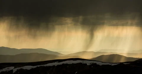 Time-lapse video with rain clouds and sun rays Stock Footage 57950236