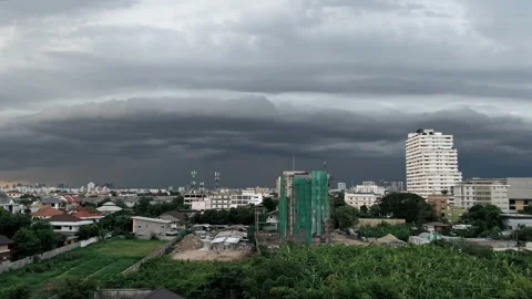 Time lapse video rain clouds gradually forming until the sky is dark. Stock Footage 198489861