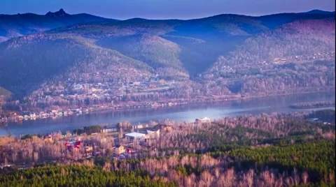 Time lapse Video River at sunset Stock Footage 51831830