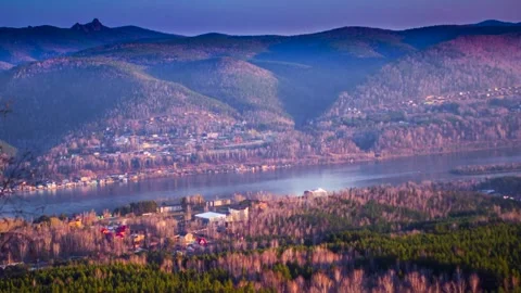 Time lapse Video River at sunset Stock Footage 181893186