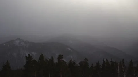 Time lapse Video rocks Winter and snow Video stock 212820677