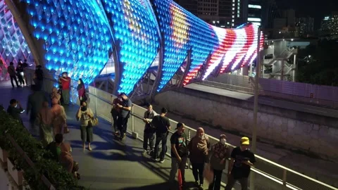 Time lapse video on Saloma bridge in Kuala Lumpur Stock Footage 150291166