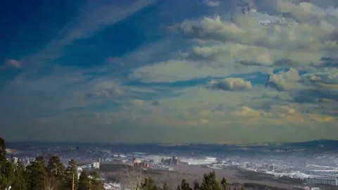 Time lapse Video Siberia clouds in sky Stock-Footage 181895416