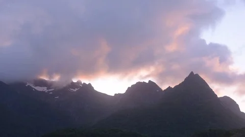 Time-lapse video sky above the Lofoten Islands Video stock 79830899