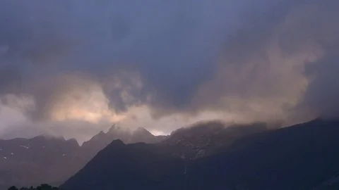 Time-lapse video sky above the Lofoten Islands Video stock 79830922