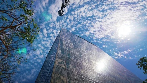 Time lapse video of skyscraper in 4K Stock Footage 72688377