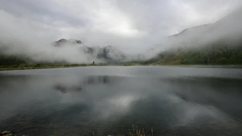 Time lapse video of a storm moving through the San Juan Mountains of Colorado Stock Footage 96709037