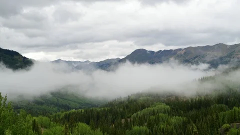 Time lapse video of a storm moving through the San Juan Mountains of Colorado Stock Footage 96709140