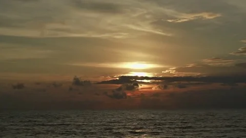 Time Lapse Video of the Sun Setting on Koh Lanta, Thailand Stock Footage 84263366