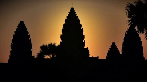 Time Lapse Video of Sunrise at Angkor Wat, Seim Reap, Cambodia Stock Footage 84479702