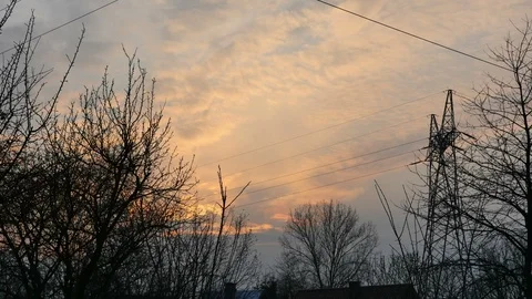 Time lapse video of sunset in 4K Stock Footage 88623178