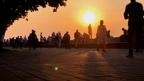 Time lapse video of Sunset December 2019 Stock Footage 122125281