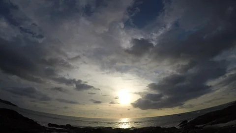 Time lapse video sunset over ocean Stock Footage 118972597
