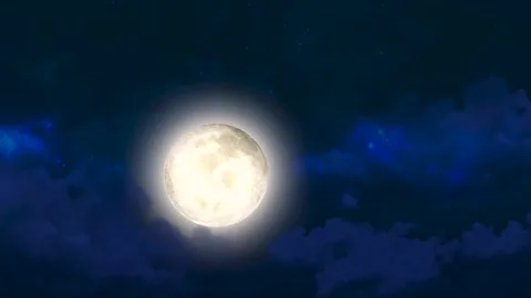 Time lapse video Super moon.Full moon bue moon in night sky with the clouds Stock Footage 163014917