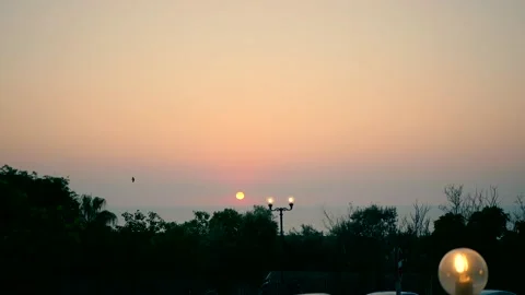 Time lapse video of the Tel Aviv Jaffa Promenade at sunset Video stock 229540799