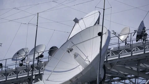 Time lapse video of television broadcasting station in 4K Stock Footage