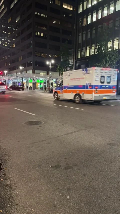 Time lapse video of Third Ave and 43rd Street at night in Manhattan Stock Footage 297591876