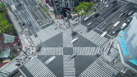 Time lapse Video Top view of Ginza Junction is an important area in Tokyo w.. Stock Footage 281134077