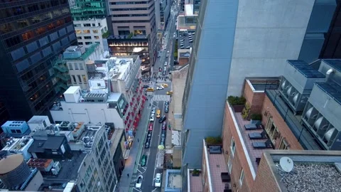 Time lapse video of traffic on 52nd street in New York city Stock Footage 170629026