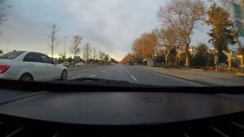 Time lapse video of traffic jam with a driver point of view Stock Footage 82191351