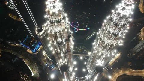 Time lapse video on Twin Tower in Kuala Lumpur City Centre Stock Footage 150291154