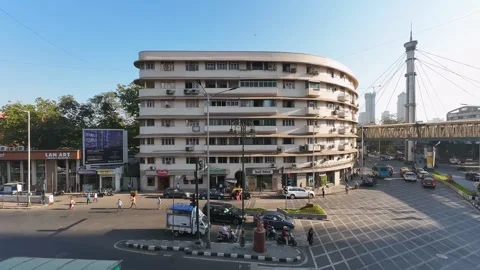 Time lapse video of the vehicle traffic at Nana Chowk in Mumbai. Stock Footage 303659628