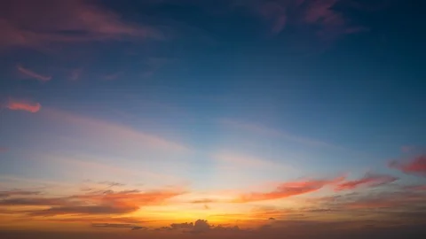 Time lapse video video Scene of Colorful sunset with Moving clouds background Stock Footage 102204724