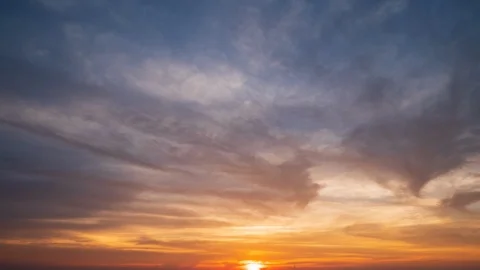 Time lapse video video Scene of Colorful sunset with Moving clouds background Stock Footage 106017290