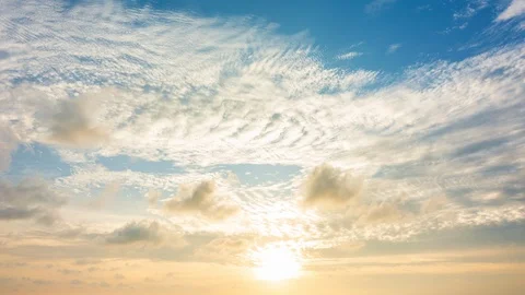 Time lapse video video Scene of Colorful sunset with Moving clouds background Stock Footage 109617635