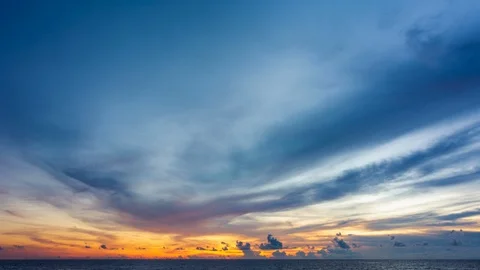 Time lapse video video Scene of Colorful sunset with Moving clouds background Stock Footage 110856137