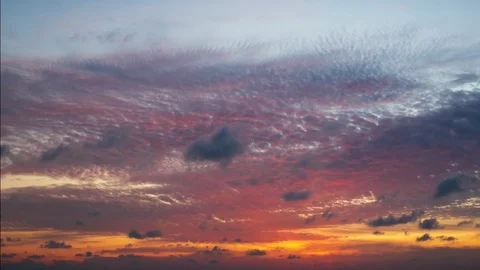 Time lapse video video Scene of Colorful sunset with Moving clouds background Stock Footage 110857058