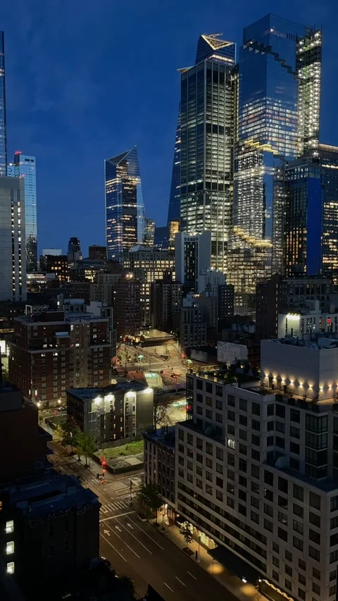 Time lapse video, view of Hudson Yards, Hell's Kitchen, Manhattan, New York 스톡 동영상 334012012