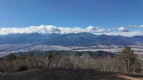 A time -lapse video that views the superb view of the Alps from a mountain in Stock-Footage 300405088