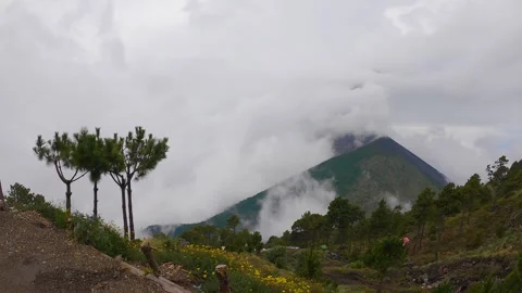 Time lapse video of Volcán de Fuego (Volcano of Fire) erupting, 4K. Video stock 259182162