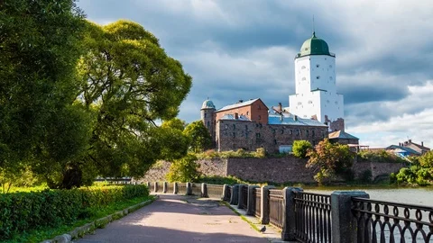 Time-lapse video of Vyborg Castle, Russia Stock Footage 118497571