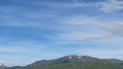 Time lapse video of the Wasatch Mountain Range from Heber City, Utah. Stock Footage
