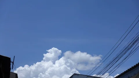 Time lapse Video of white cloud moving on blue sky in the afternoon. Stock-Footage 99615094