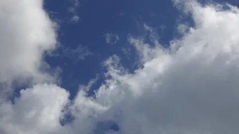 Time lapse Video of white cloud moving on blue sky in the afternoon.	 Stock-Footage 99762021