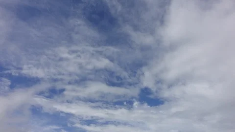 Time lapse Video of white cloud moving on blue sky in the afternoon.	 Stock-Footage 99765305