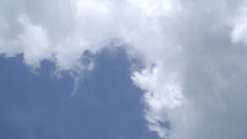 Time lapse Video of white cloud moving on blue sky in the afternoon.	 Stock-Footage 99766462